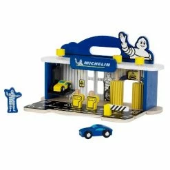 Buy 😀 Theo Klein Michelin Car Service Station Kids Wooden Toy Playset with 2 Cars, 2 Fuel Pumps, and Car Wash Station for Ages 3 and Up 🥰