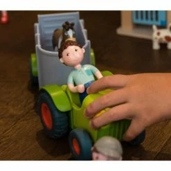 Flash Sale 😉 HABA Little Friends Tractor and Trailer - 2 Piece Farm Play Set with Movable Hatch 😉 -Action Figure Playsets Shop unnamed file 1177