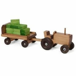 Flash Sale 💯 Remley Kids Wooden Tractor Wagon Playset 🛒 -Action Figure Playsets Shop unnamed file 1193
