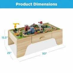 Top 10 😀 Best Choice Products 35-Piece Train Table, Large Multipurpose Wooden Playset for Children w/ Reversible Table Top 🔔 -Action Figure Playsets Shop unnamed file 1201