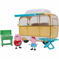 Best Sale 🧨 Peppa Pig Family Campervan Camping Playset, 5 Pieces - Includes Peppa Figure, Daddy Pig, Camper Vehicle, Picnic Table & Grill - Ages 2+ ✨