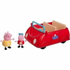Flash Sale ❤️ Peppa Pig's Red Car Playset, 3 Pieces - Talking Car with Peppa & Mummy Pig Figures - Toy Gift for Kids - Ages 2+ 🥰