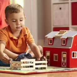 Best Sale ✨ Melissa & Doug Fold and Go Wooden Barn Play Set - 10pc 🎉