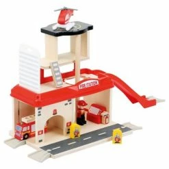 New 🛒 Small Foot Wooden Toys Fire Station Playset ✨