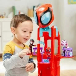 Cheapest 💯 Spider-Man Spidey and his Amazing Friends Spider Crawl-R 2-in-1 Deluxe Headquarters Playset 😍 -Action Figure Playsets Shop unnamed file 636