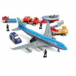 Hot Sale 😍 Link Worldwide Ready! Set! Play! Link 57 Piece International Airport Assembled Playset, Comes With 3 Planes & 18 Trucks For Kids 🛒
